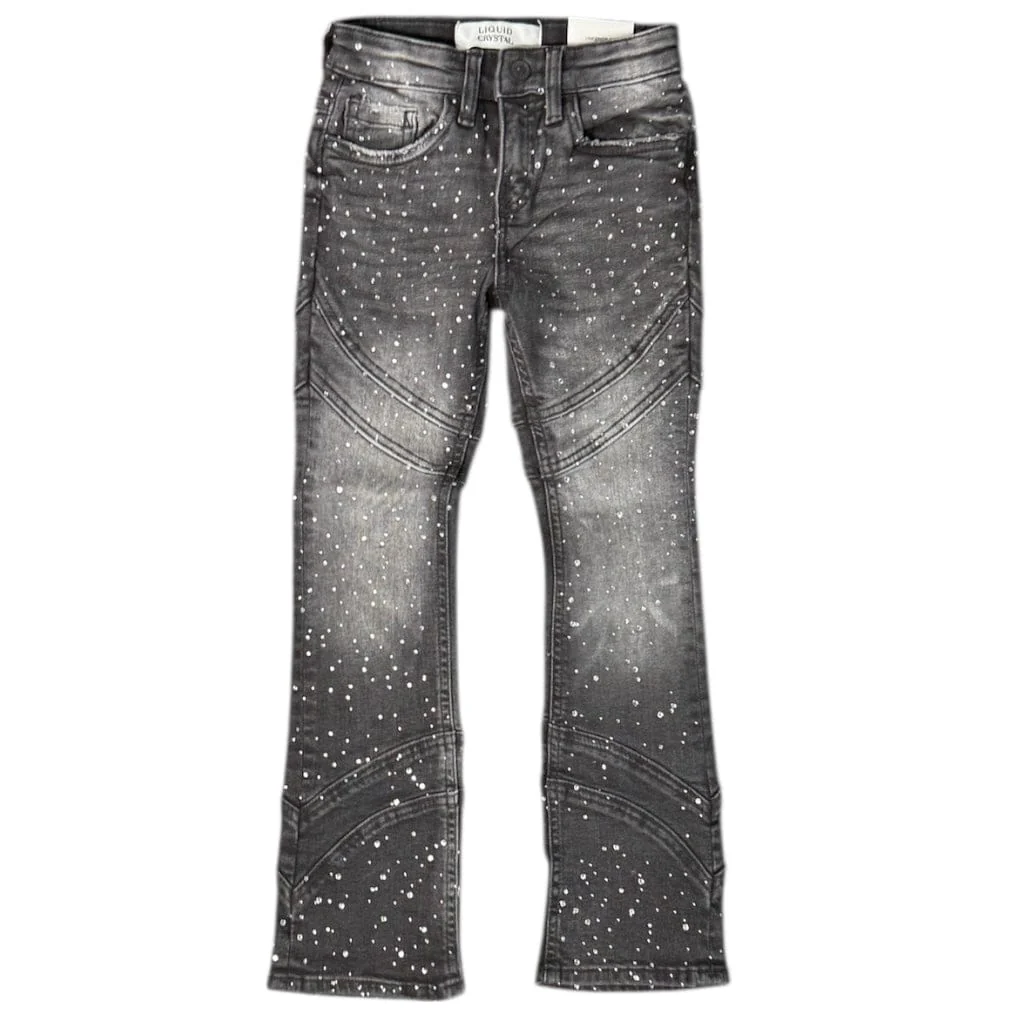 Kids Liquid Crystals Sharp Stacked & Crystal Jean (Black Ice) JTF2333KB