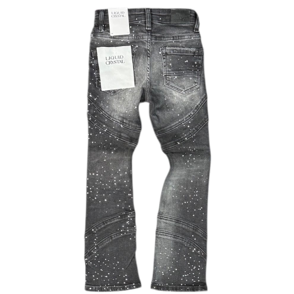 Kids Liquid Crystals Sharp Stacked & Crystal Jean (Black Ice) JTF2333KB - Image 2