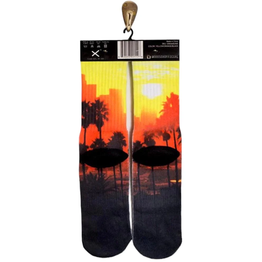 Kids Odd Sox Sunset Socks 1y-7y (Yellow/Orange/Black) - Image 2
