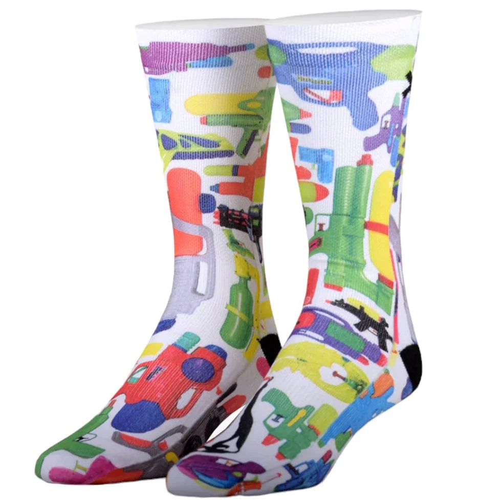Kids Odd Sox Water Gun Socks 10C-5y (White/Multi) - Image 2