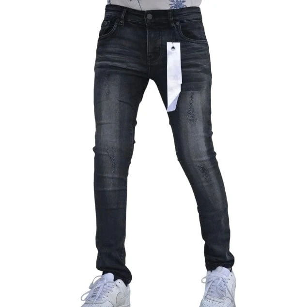 Kids Premium Disaster Ultra Stretch Denim (Black Wash) DZTR-K-003 - Image 3