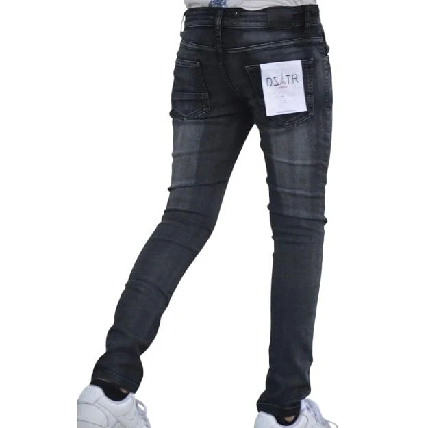 Kids Premium Disaster Ultra Stretch Denim (Black Wash) DZTR-K-003 - Image 4