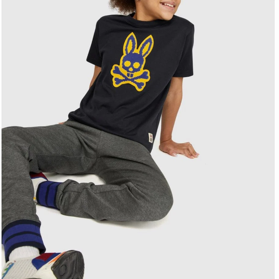 Kids Psycho Bunny Alston Graphic Tee (Navy) B0U107Q1PC - Image 3