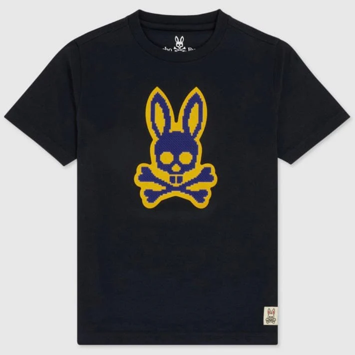 Kids Psycho Bunny Alston Graphic Tee (Navy) B0U107Q1PC - Image 4