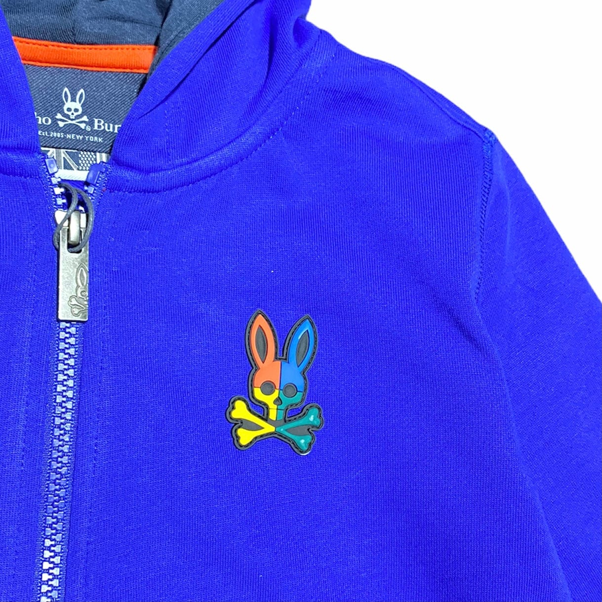 Kids Psycho Bunny Warwick Color Block Logo Hoodie (Bold Blue) - Image 2