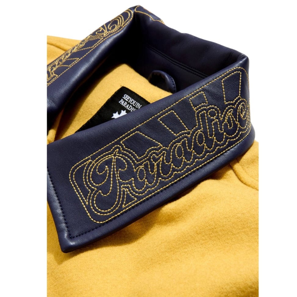See You In Paradise Smoke & Mirrors Varsity Jacket (Mustard) 91667 - Image 4