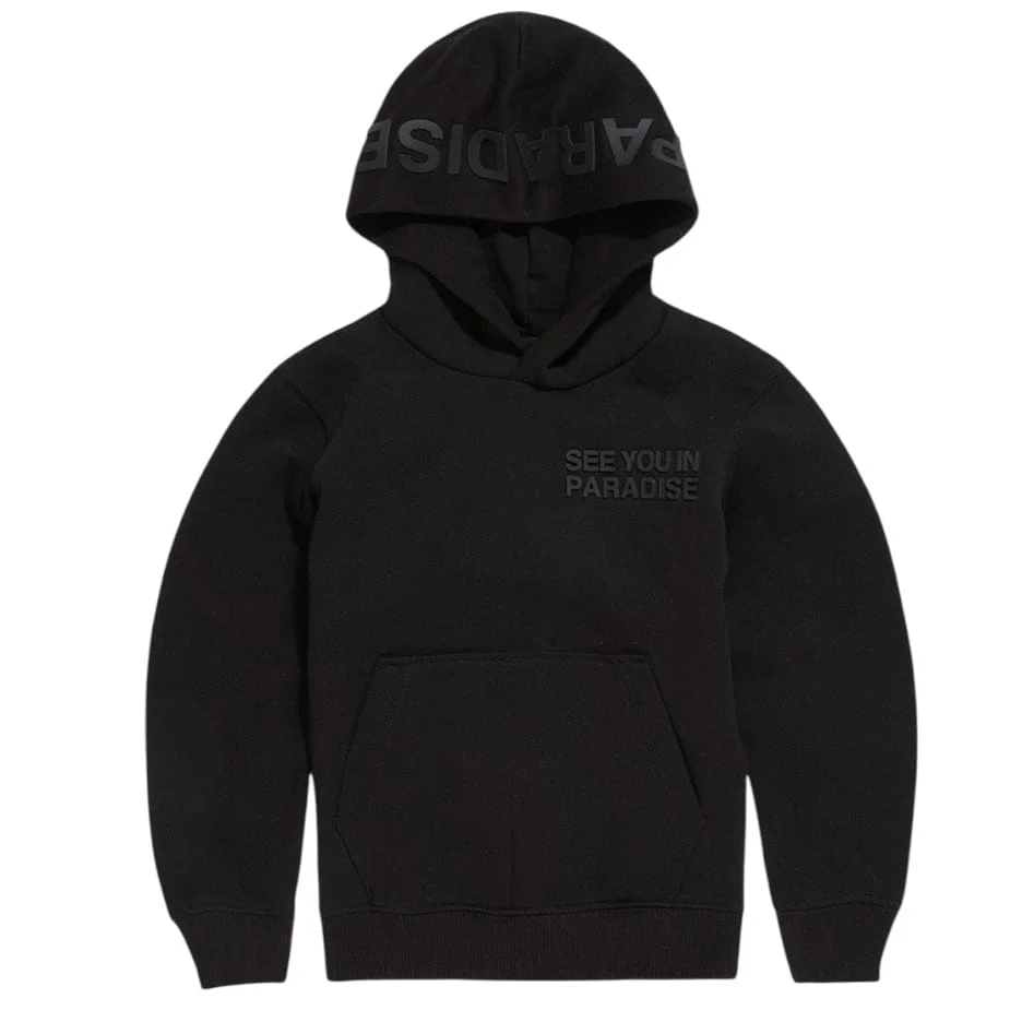 Boys See You In Paradise Tonal Pullover Hoodie (Black) 8899HB