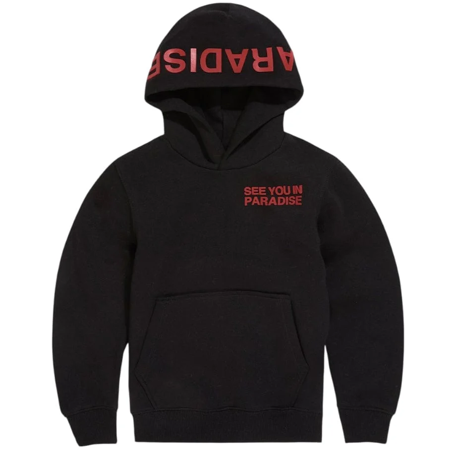 Boys See You In Paradise Tonal Pullover Hoodie (Crimson) 8899HB