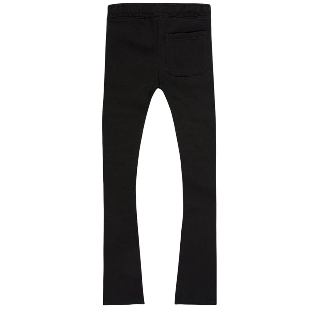 Boys See You In Paradise Tonal Stacked Sweatpants (Black) 8899LB - Image 2