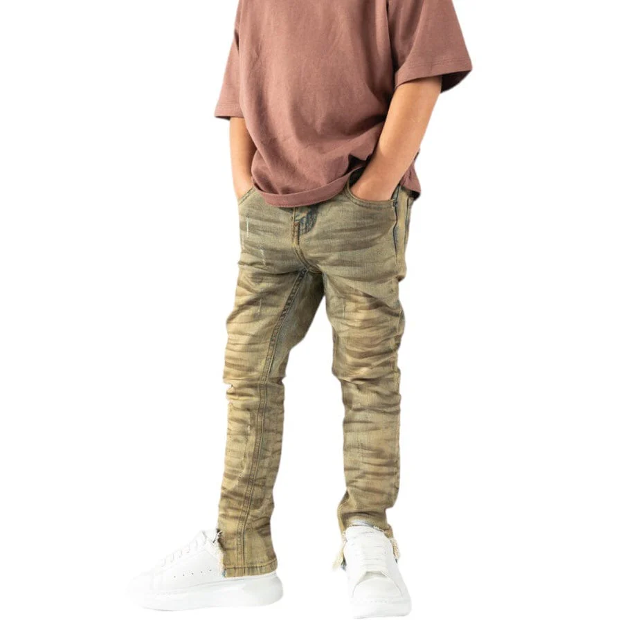 Kids Serenede Sand Jeans (Yellow) - Image 4