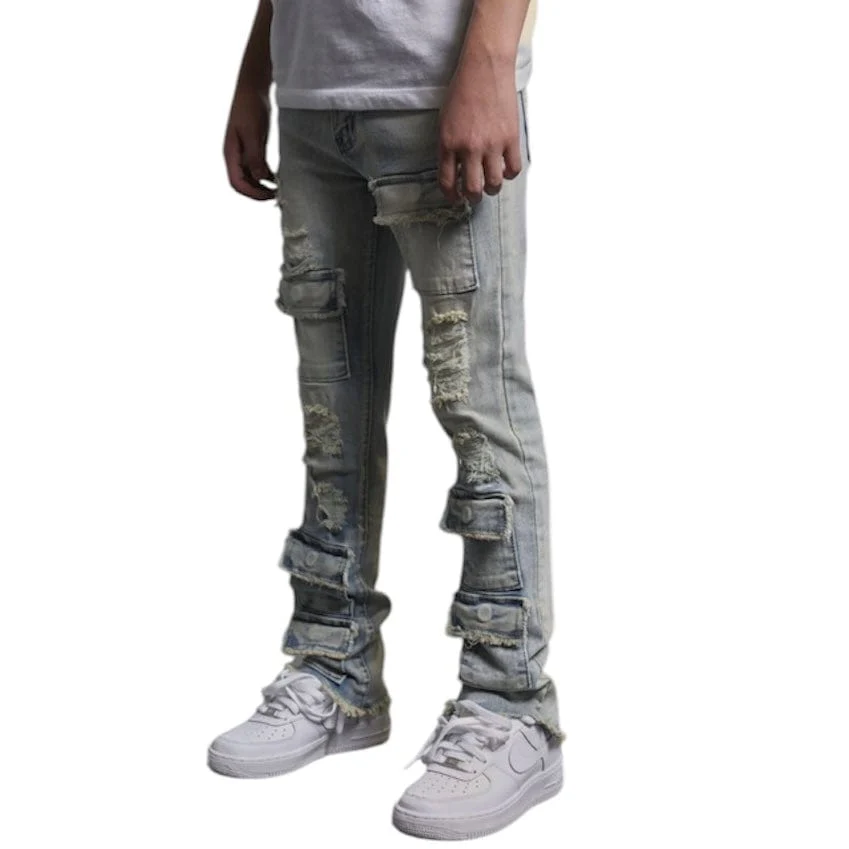 Kids Supply X Ajenda Luke Denim (Light Wash) AJK3029 - Image 3