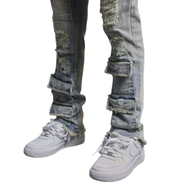 Kids Supply X Ajenda Luke Denim (Light Wash) AJK3029 - Image 4