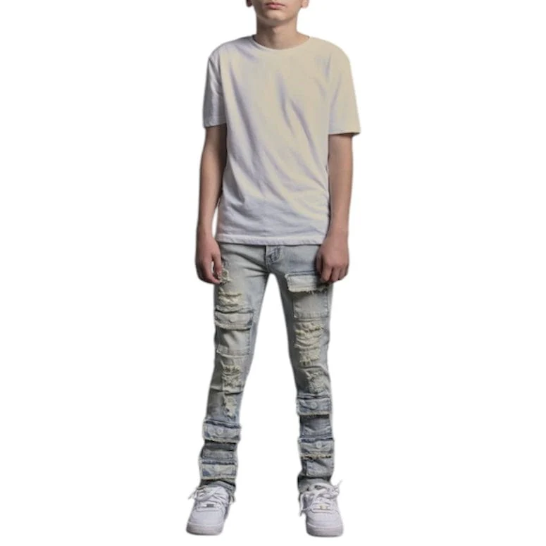 Kids Supply X Ajenda Luke Denim (Light Wash) AJK3029 - Image 5