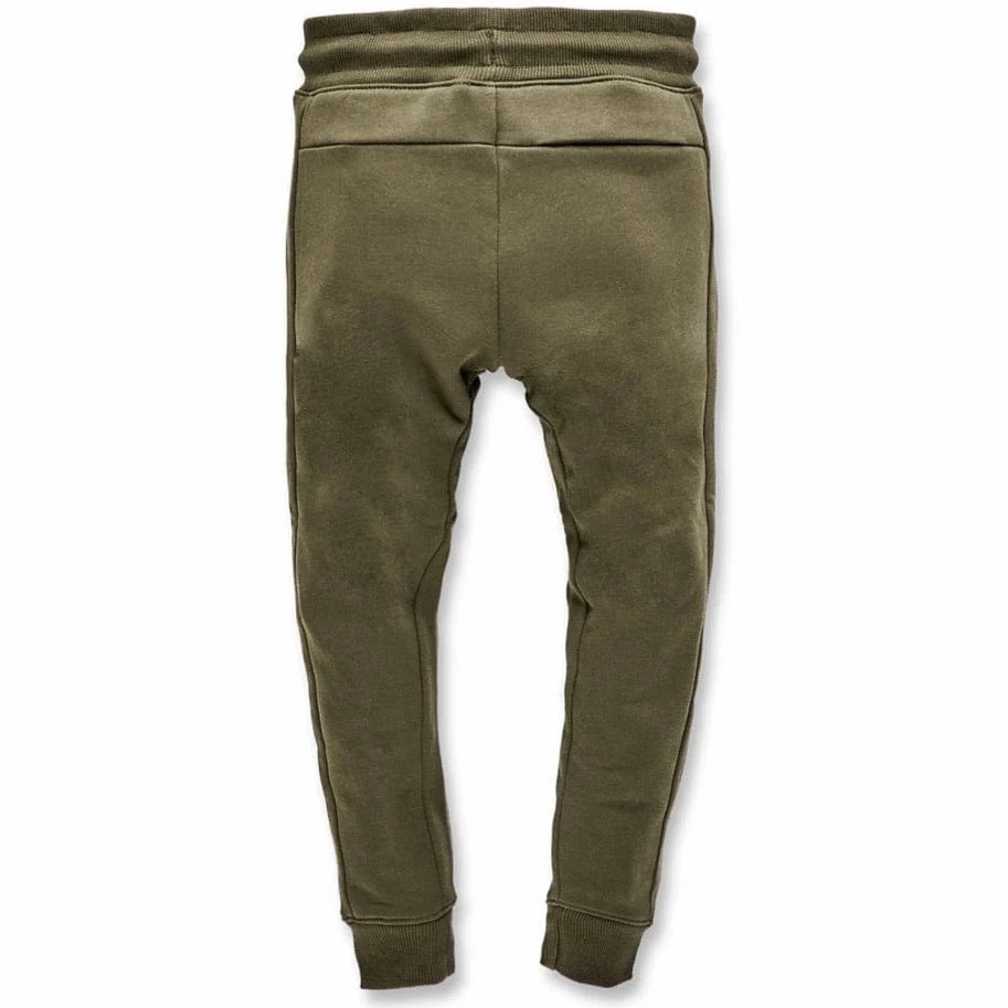Kids Uptown Jogger Sweatpants (Olive) 8520B - Image 2