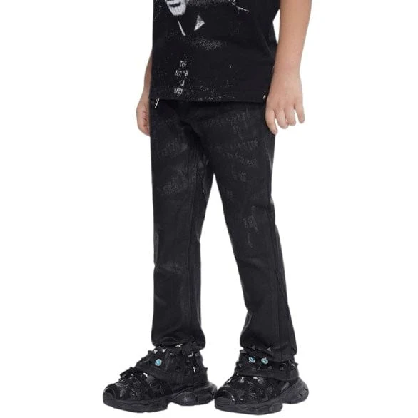 Kids Valabasas Ion Stacked Denim (Black Waxed) VPLAY-VJ3-1058 - Image 3