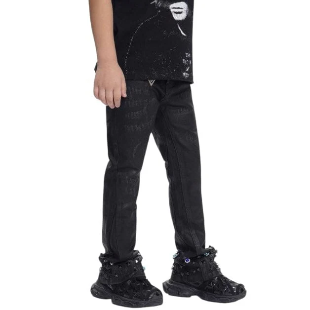 Kids Valabasas Ion Stacked Jean (Black Waxed) VPLAY-VJ3-1058 - Image 3