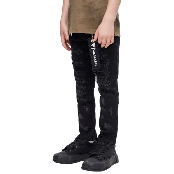 Kids Valabasas Payload Skinny Denim (Black) VPLAY9101623 - Image 3