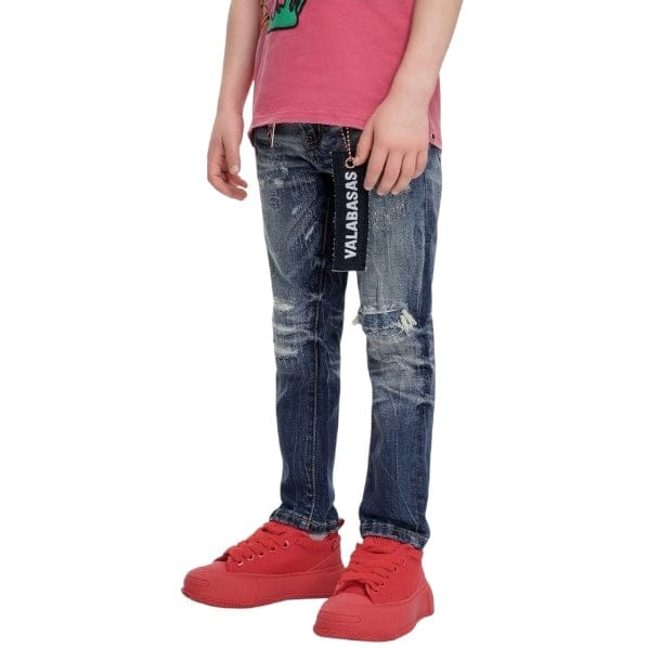 Kids Valabasas Viggo Skinny Denim (Light Wash) VPLAY1051 - Image 3