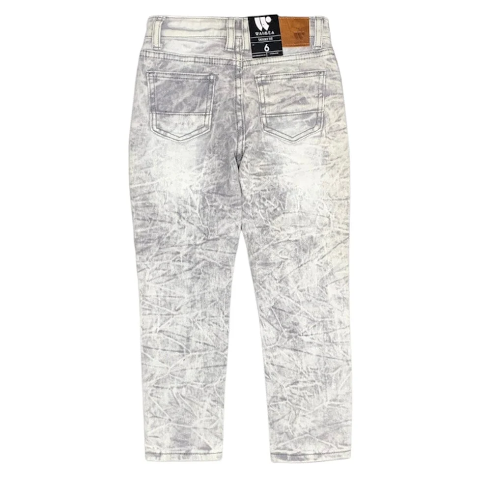 Kids Waimea Destroyed Jeans (Grey Wash) 8BM4887D - Image 2