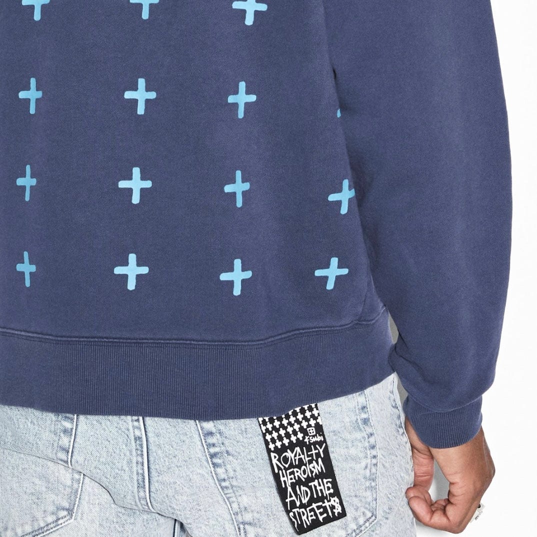 Ksubi 4 X 4 Biggie Crewneck (Midnight Blue) MSP23FL008 - Image 4