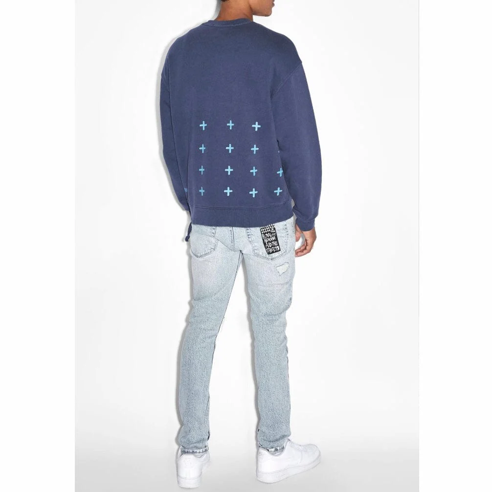 Ksubi 4 X 4 Biggie Crewneck (Midnight Blue) MSP23FL008 - Image 5
