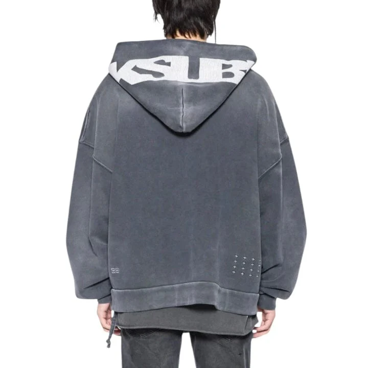 Ksubi Ace Ekcess Zip Thru Hoodie (Charcoal) MFA25FL002 - Image 2