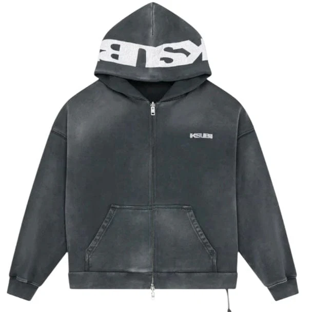 Ksubi Ace Ekcess Zip Thru Hoodie (Charcoal) MFA25FL002 - Image 4