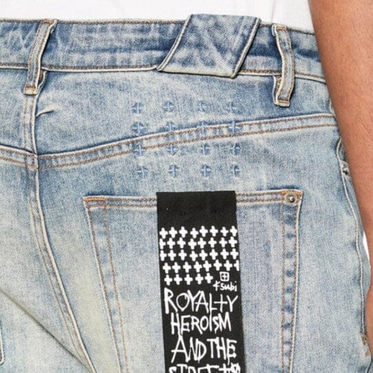 Ksubi Chitch Stairway Denim (Indigo Marbled Stone Wash) MFA24DJ054 - Image 6
