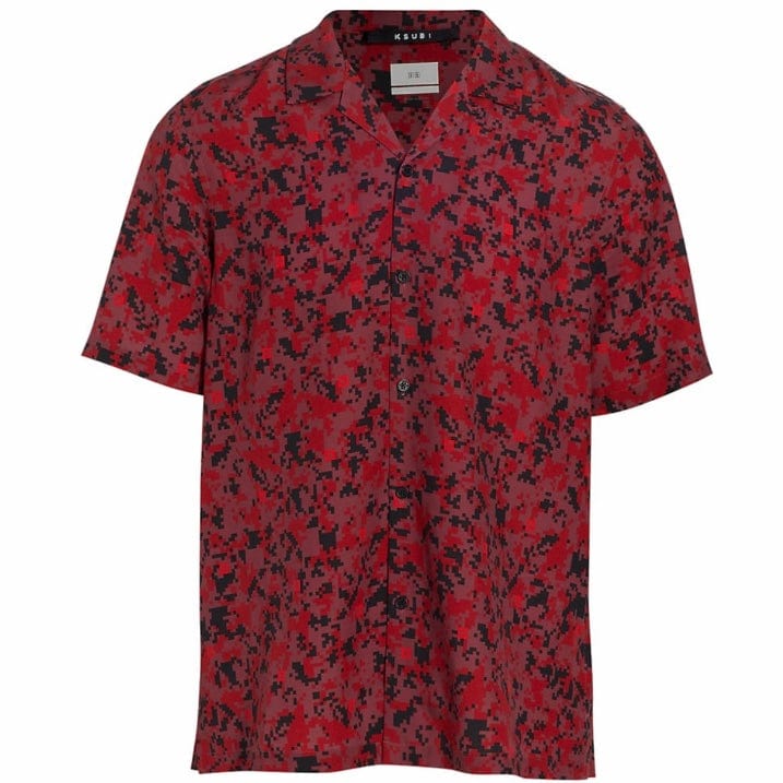 Ksubi Digi Resort Short Sleeve Shirt (Red/Black) MSP23SH006 - Image 6