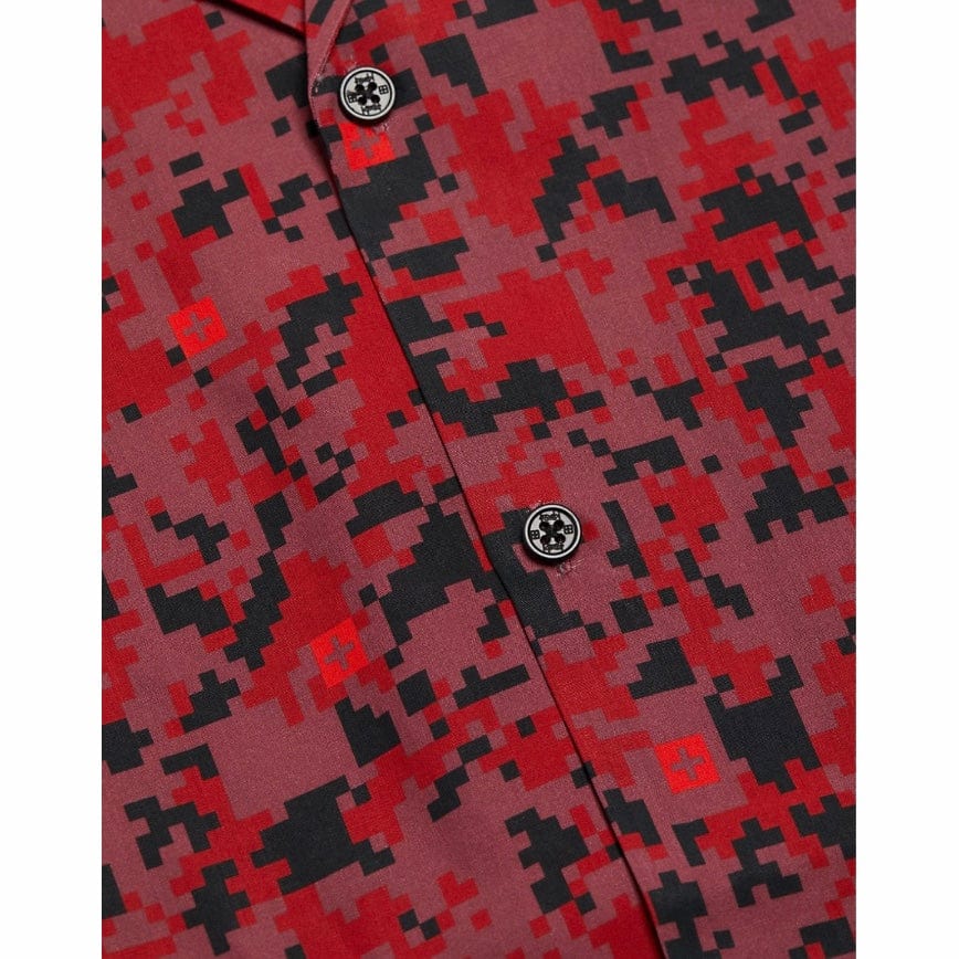 Ksubi Digi Resort Short Sleeve Shirt (Red/Black) MSP23SH006 - Image 7