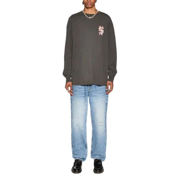 Ksubi Dug Out Biggie LS Tee (Faded Black) MFA24TE025 - Image 4