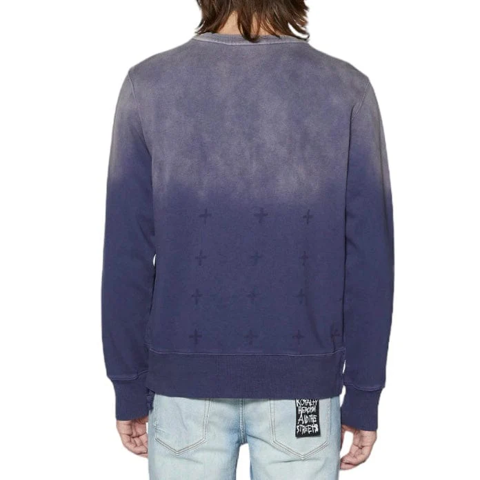 Ksubi Heritage Kash Crew Iced Neptune Sweatshirt (Blue) MSP24FL004 - Image 2