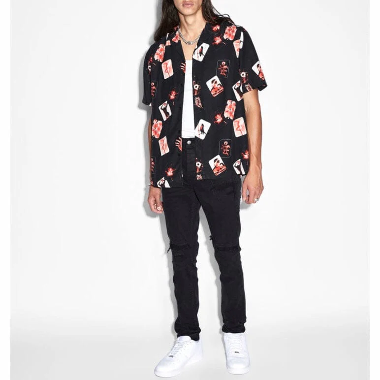 Ksubi Icon Resort Short Sleeve Shirt (Black) MPF23SH001 - Image 4