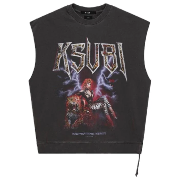 Ksubi Kingdom Slash Sleeveless Crew (Faded Black) MSP25FL008 - Image 3