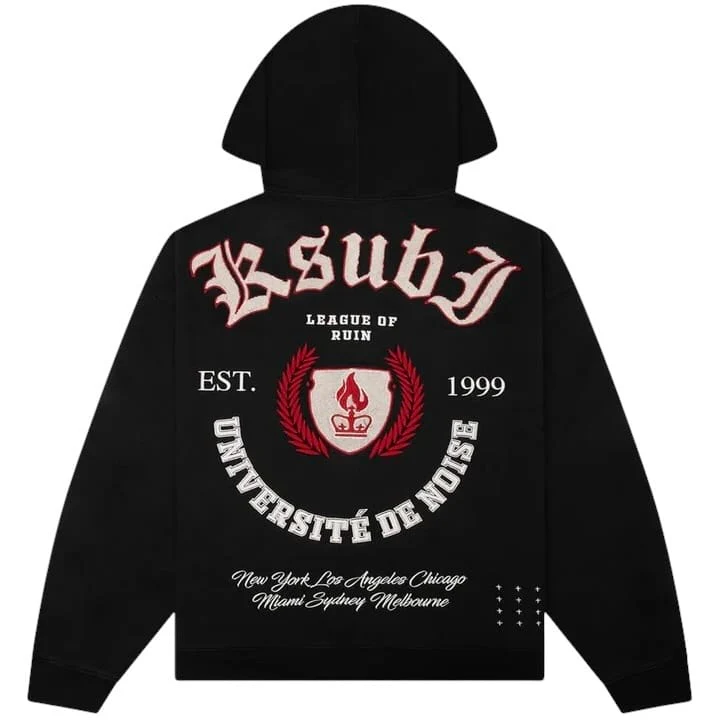 Ksubi League Ekcess Zip Hoodie (Jet Black) MSP26FL002 - Image 4