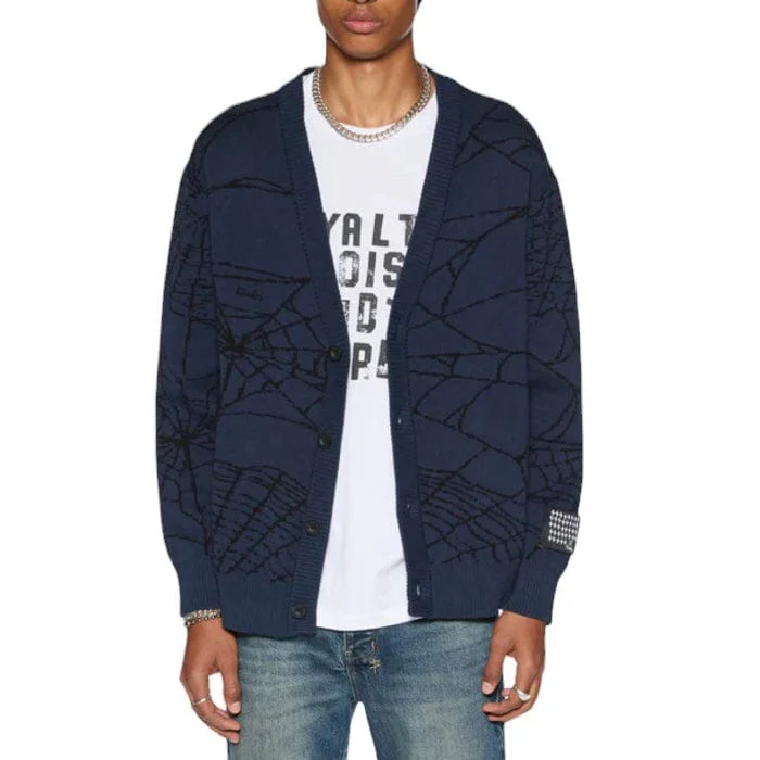 Ksubi Lies Knit Cardigan (Gasoline Blue) MPS25KW003