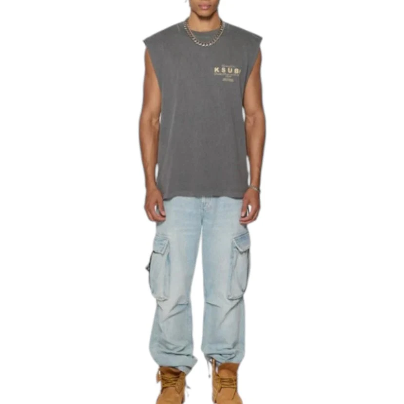Ksubi Lock Cut Off Tee (Charcoal) MSP25TA001 - Image 3