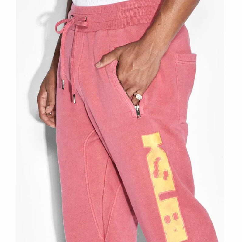 Ksubi Pixel Sign Restore Trak Sundown Sweatpants (Red) MSP23PA007 - Image 3