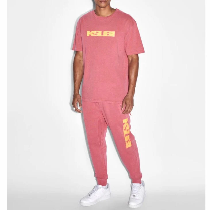 Ksubi Pixel Sign Restore Trak Sundown Sweatpants (Red) MSP23PA007 - Image 5