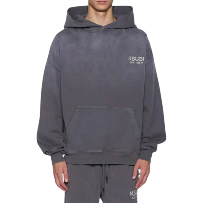 Ksubi State Ekcess Hoodie (Charcoal Fade) MFA25FL003