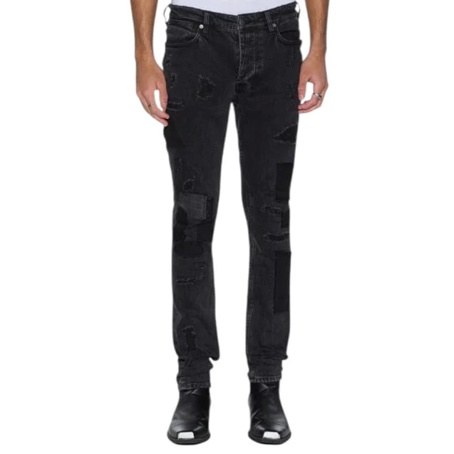 Ksubi Van Winkle Led Denim Jean (Black Rockstar Repair) MFA25DJ032