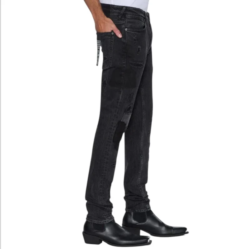 Ksubi Van Winkle Led Denim Jean (Black Rockstar Repair) MFA25DJ032 - Image 2