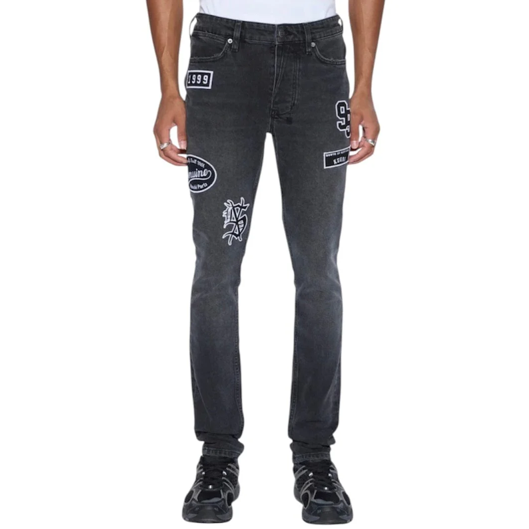 Ksubi Van Winkle Roadhouse Denim Jean (Black Patched) MPF25DJ009