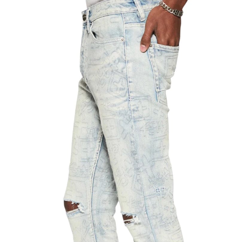 Ksubi Van Winkle Stencil Legacy Denim (Indigo) MFA24DJ014 - Image 4