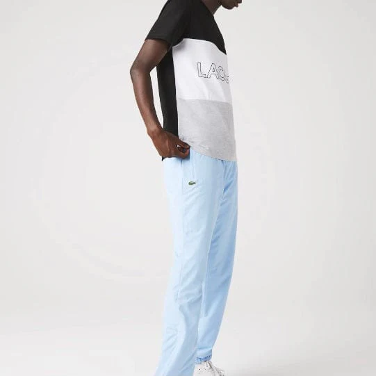 Lacoste 3D Lettered Colorbock Crew Neck T Shirt (Black/White/Grey) TH7059 - Image 3