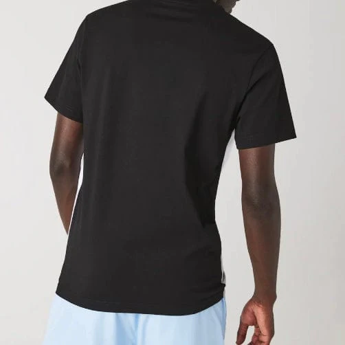Lacoste 3D Lettered Colorbock Crew Neck T Shirt (Black/White/Grey) TH7059 - Image 4