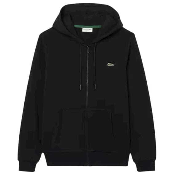 Lacoste Classic Fit Zip-Up Fleece Sweatshirt (Black) SH9809-51 - Image 3
