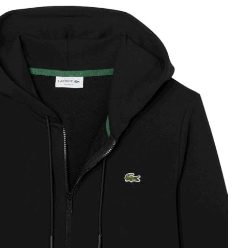 Lacoste Classic Fit Zip-Up Fleece Sweatshirt (Black) SH9809-51 - Image 4