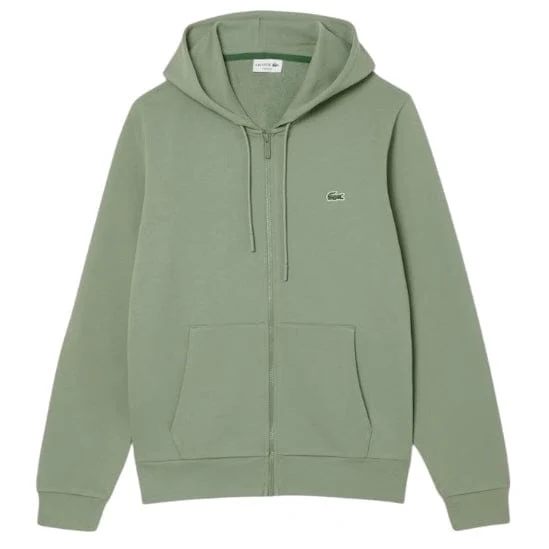 Lacoste Classic Fit Zip-Up Fleece Sweatshirt (Green) SH9809-51 - Image 3
