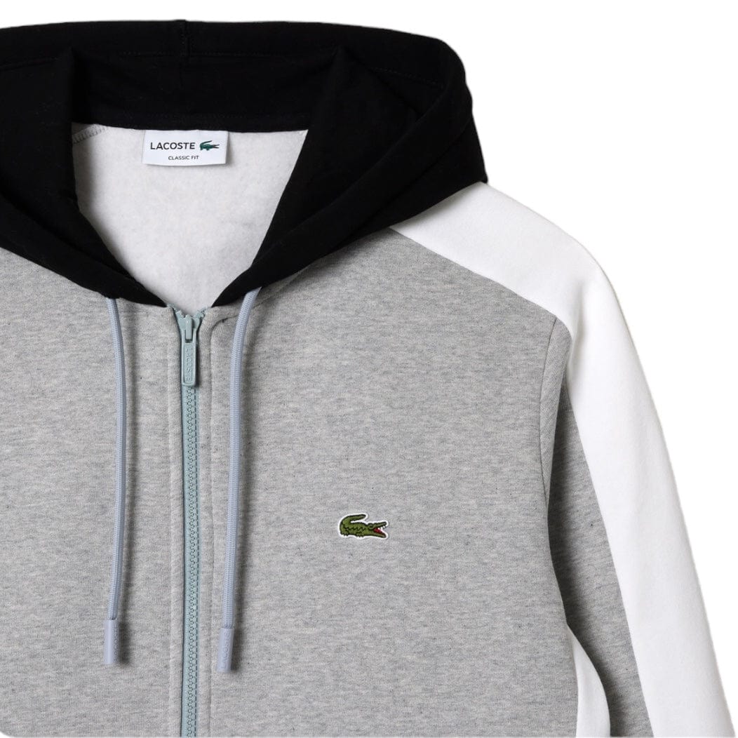 Lacoste Colorblock Hoodie (Grey/Black/White) SH1301-51 - Image 2